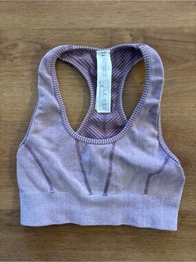 Forever 21 Lavender Ribbed Racerback Sports Bra